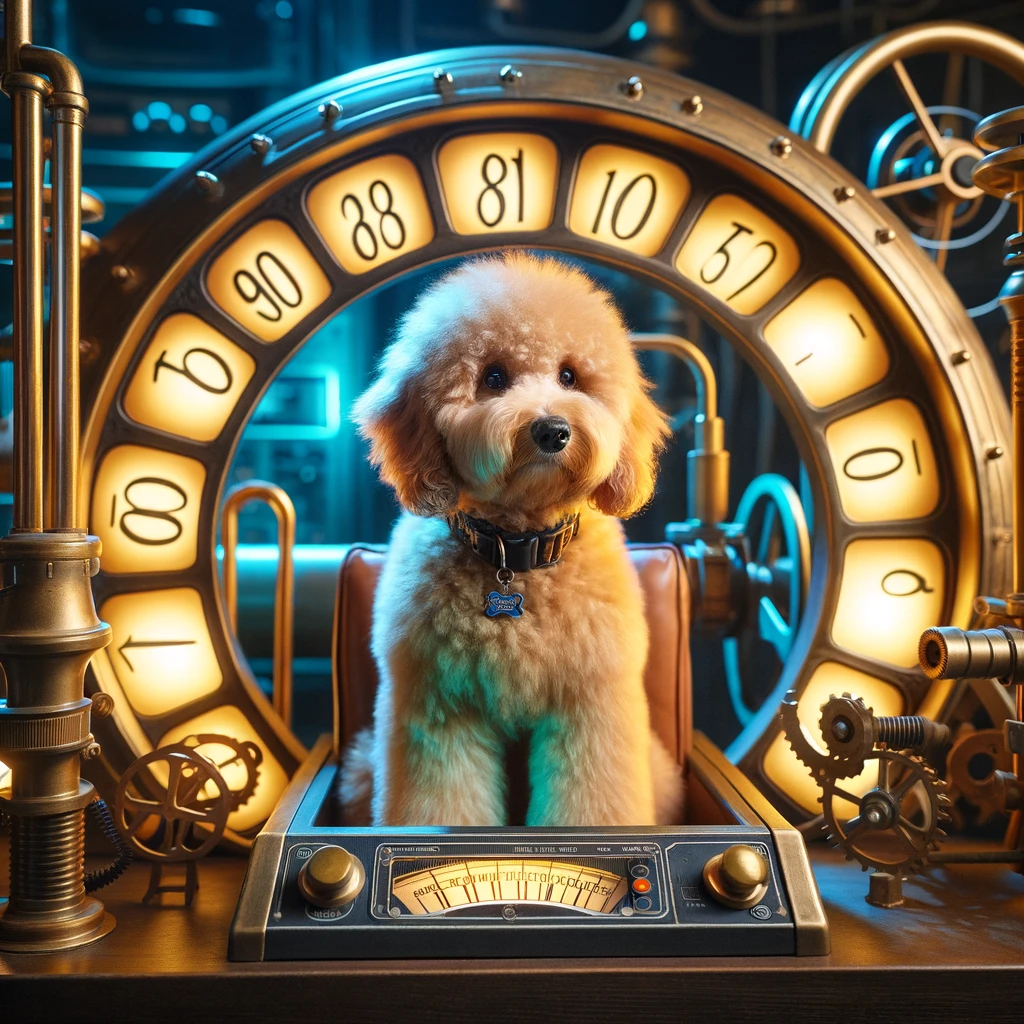 To Golden Doodle  In A Time Machine